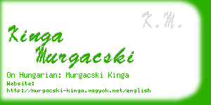 kinga murgacski business card